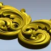 Рокайльный угловой декор - 3D модель STL для ЧПУ
