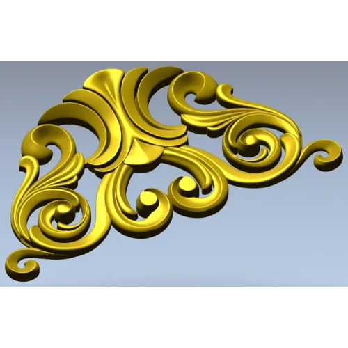 Барочный картуш в формате STL для ЧПУ - декоративная 3D модель