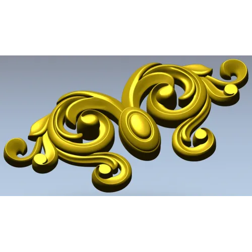 Baroque Acanthus Cartouche for CNC (STL 3D model)