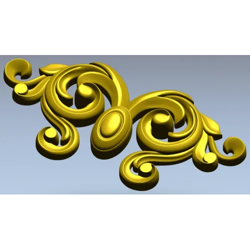 Baroque Acanthus Cartouche for CNC (STL 3D model)