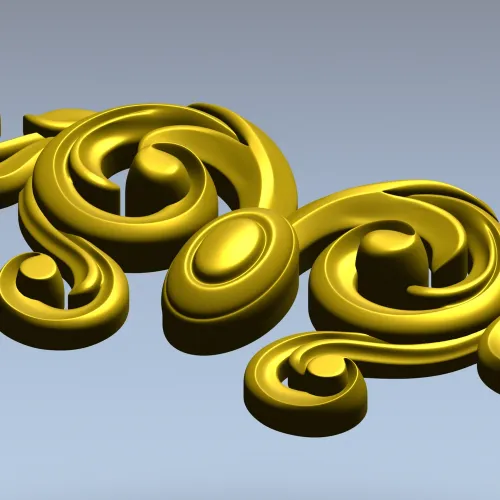 Baroque Acanthus Cartouche for CNC (STL 3D model)