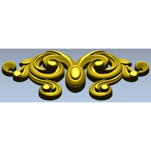 Baroque Acanthus Cartouche for CNC (STL 3D model)