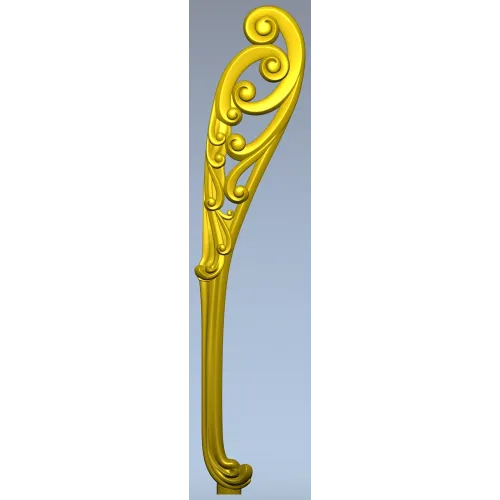 Decorative Acanthus Scroll Leg - STL 3D Model for CNC