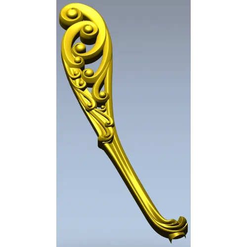 Decorative Acanthus Scroll Leg - STL 3D Model for CNC
