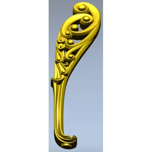 Decorative Acanthus Scroll Leg - STL 3D Model for CNC