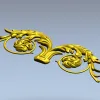 Декоративная накладка "Вензель Аделия" - STL модель для ЧПУ