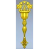 Classical Vase Floral Applique STL for CNC