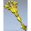 Classical Vase Floral Applique STL for CNC
