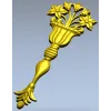 Classical Vase Floral Applique STL for CNC