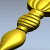 Classical Vase Floral Applique STL for CNC