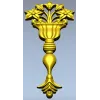 Classical Vase Floral Applique STL for CNC