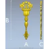 Classical Vase Floral Applique STL for CNC