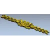 Floral Laurel Bouquet STL for CNC - Decorative Horizontal Applique