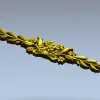 Floral Laurel Bouquet STL for CNC - Decorative Horizontal Applique