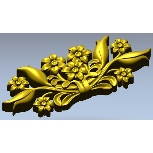 Флорентийский цветочный картуш - 3D модель STL для ЧПУ