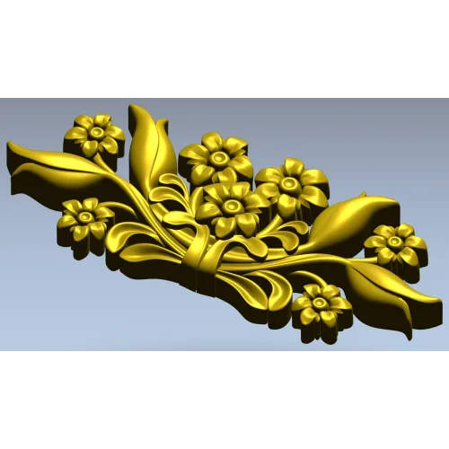 Флорентийский цветочный картуш - 3D модель STL для ЧПУ