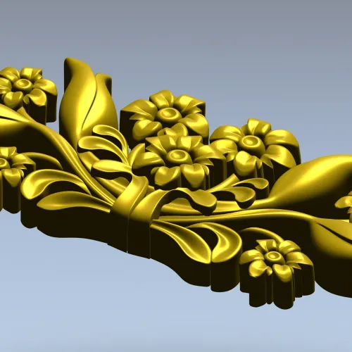 Флорентийский цветочный картуш - 3D модель STL для ЧПУ