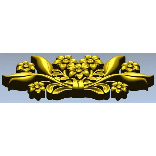 Флорентийский цветочный картуш - 3D модель STL для ЧПУ