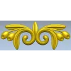 Laurel swirl ornamental applique - STL 3D model for CNC