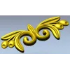 Laurel swirl ornamental applique - STL 3D model for CNC