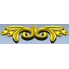 Laurel swirl ornamental applique - STL 3D model for CNC