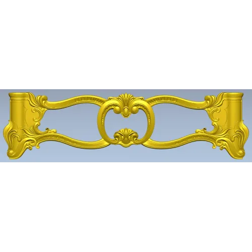 Rococo Oval Cartouche STL for CNC Milling