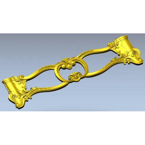 Rococo Oval Cartouche STL for CNC Milling
