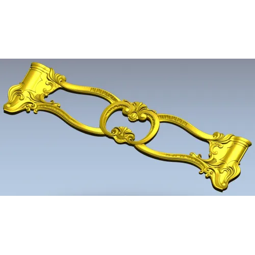 Rococo Oval Cartouche STL for CNC Milling