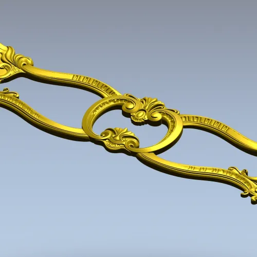 Rococo Oval Cartouche STL for CNC Milling