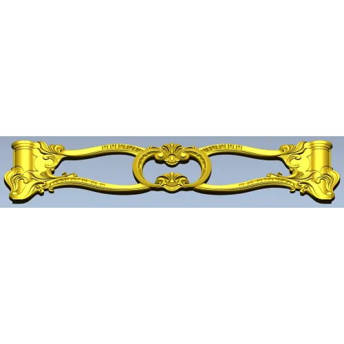 Rococo Oval Cartouche STL for CNC Milling