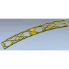 Дуговая ажурная накладка с розеткой - 3D модель STL для ЧПУ