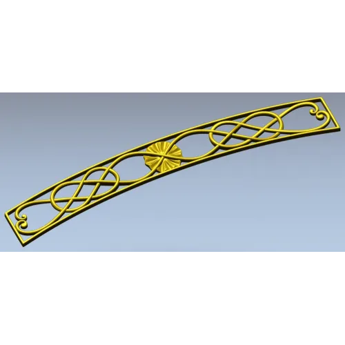 Дуговая ажурная накладка с розеткой - 3D модель STL для ЧПУ