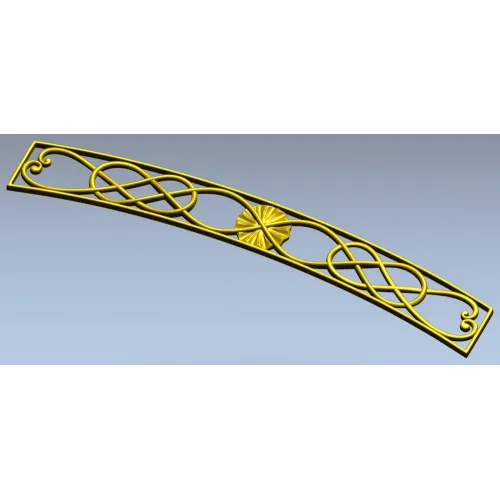 Дуговая ажурная накладка с розеткой - 3D модель STL для ЧПУ