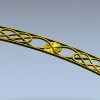 Дуговая ажурная накладка с розеткой - 3D модель STL для ЧПУ