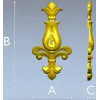 Вертикальная декоративная накладка "Королевский тюльпан" - STL для ЧПУ