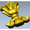 Floral cartouche high-relief STL for CNC