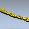 Rococo floral swag 3D model STL for CNC