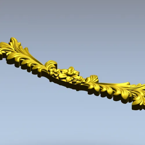 Rococo floral swag 3D model STL for CNC