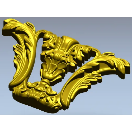 Baroque Corner Acanthus STL