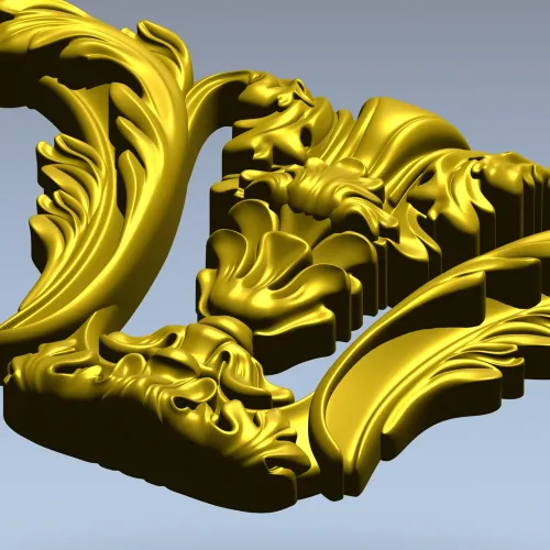 Baroque Corner Acanthus STL