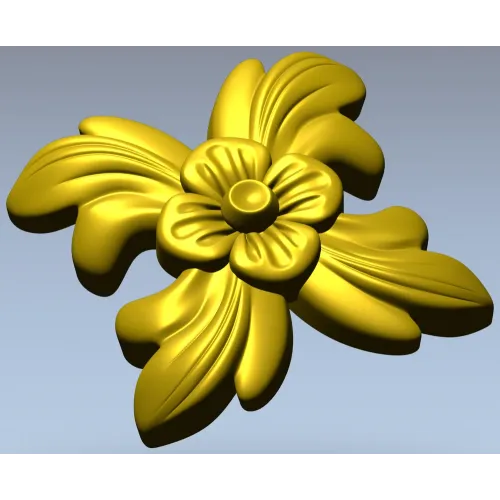 Флёрон "Цветочный крест" - 3D модель STL для ЧПУ