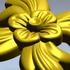 Флёрон "Цветочный крест" - 3D модель STL для ЧПУ