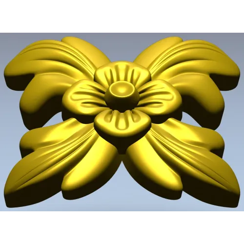 Флёрон "Цветочный крест" - 3D модель STL для ЧПУ