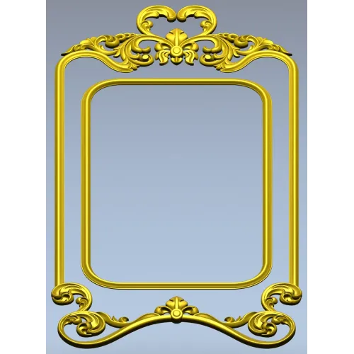 Барочная декоративная рамка для ЧПУ - STL модель для фрезеровки
