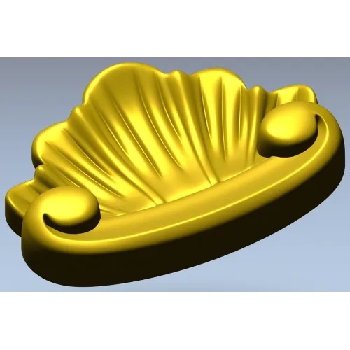 Ракушка Рококо - декоративная 3D модель STL для ЧПУ