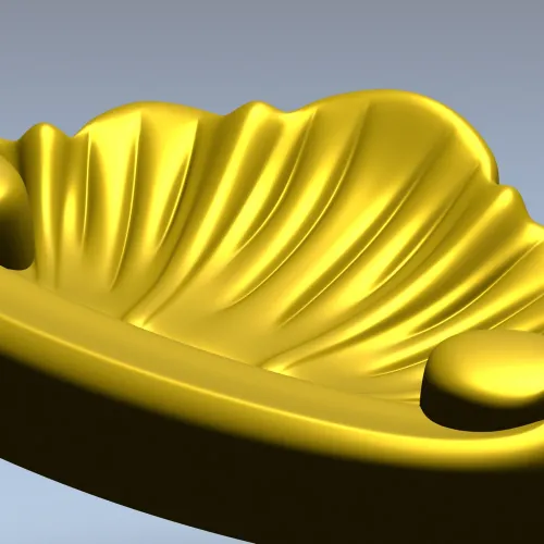 Ракушка Рококо - декоративная 3D модель STL для ЧПУ