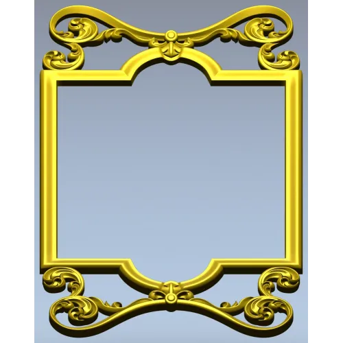 Ornate Rococo Vertical Frame STL for CNC