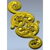 Acanthus Scroll Vertical Applique - STL 3D Model for CNC