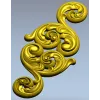 Acanthus Scroll Vertical Applique - STL 3D Model for CNC