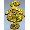 Acanthus Scroll Vertical Applique - STL 3D Model for CNC